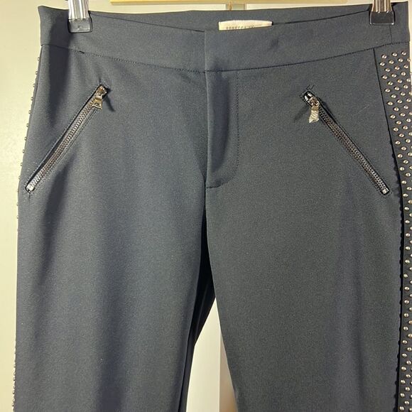 REBECCA TAYLOR Women’s Cropped Ava Techy Stud Pant Black Size 2 - Picture 10 of 15